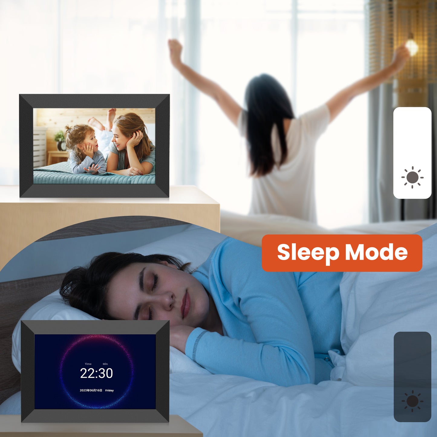 WiFi Digital Photo Frame, Nusican 10.1 Inch IPS Touch Screen Electric Smart Picture Frame 32G Storage, 4 Pack WiFi Photo Frame with Wifi Share Photo Video via Free App Anytime , Best Holiday Gifts !