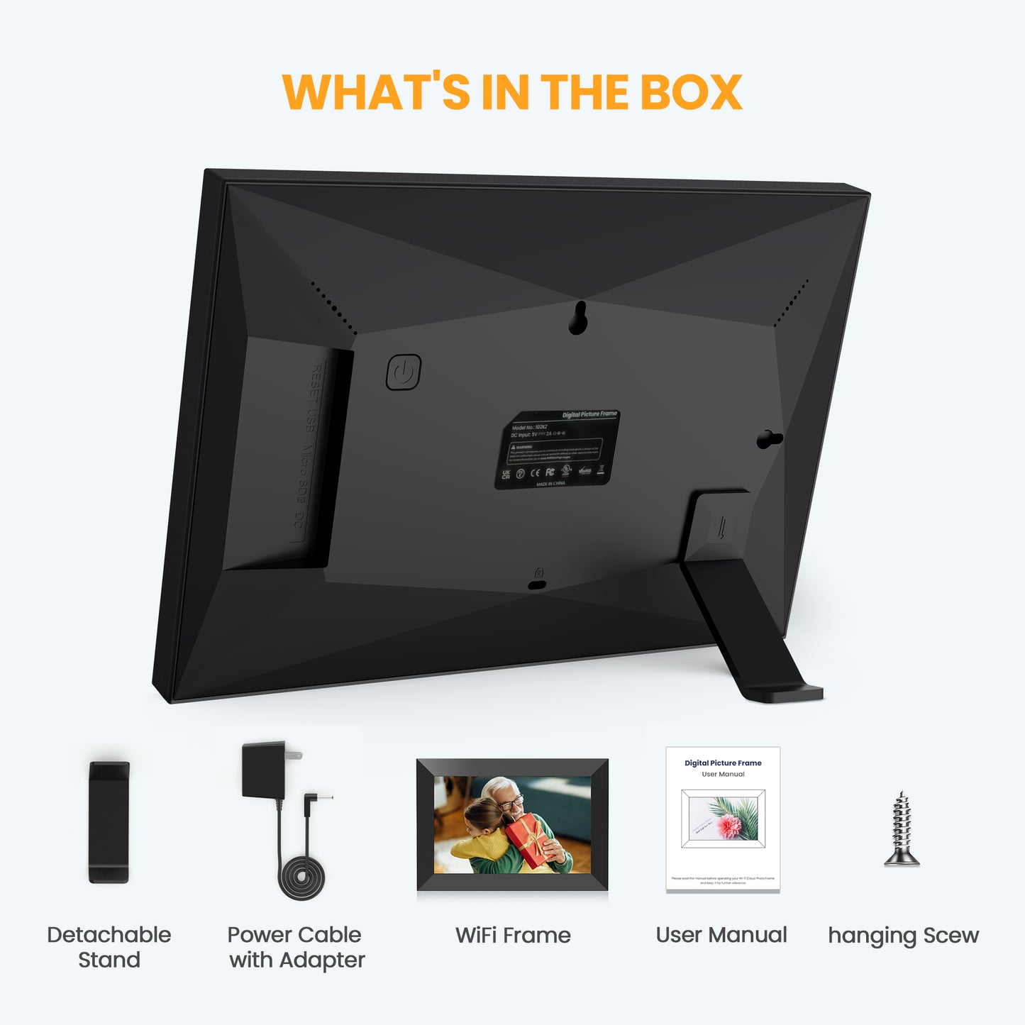 Mollan 32GB 10.1inch WiFi Digital Picture Frame (2 pack), Smart digital photo Frames 1080P IPS Touch Screen, Auto-Rotate, Wall Mountable, Share Photos Instantly via Free & Secure App from Anywhere