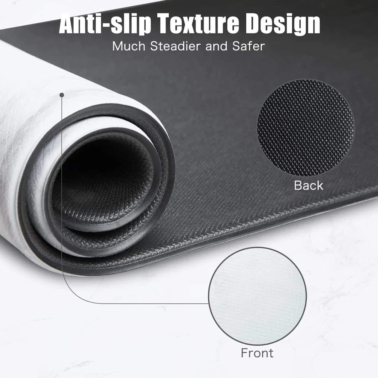 TEMASH Thick Anti Fatigue Kitchen Mat Comfort Non-Slip Kitchen Rug for Standing 2 Pcs Waterproof Floor Rugs Waterproof Kitchen Mat for Office, Home, Desk , Rug size:17"×30"+17"×47"