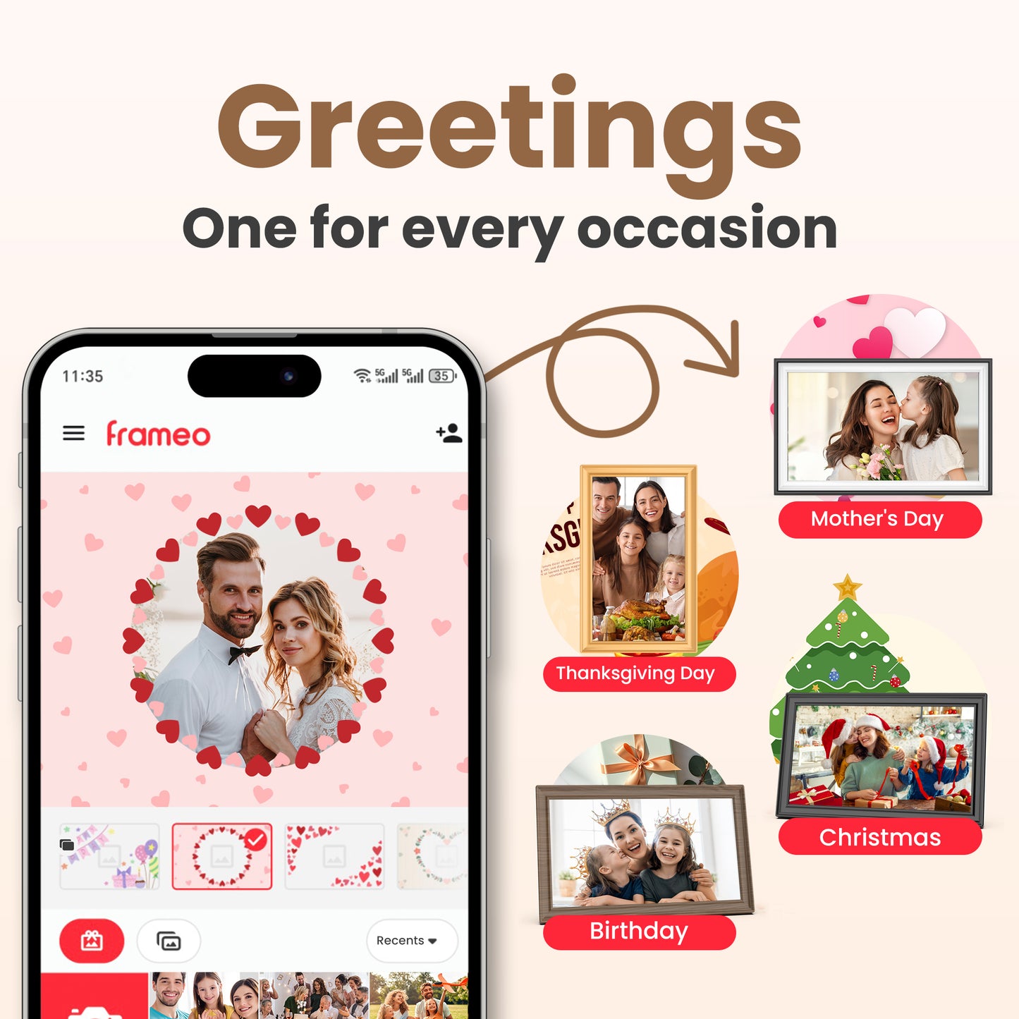 TEMASH Frameo 15.6 Inch WiFi Digital Picture Frame Woodgrain Large Digital Photo Frame 32GB Storage 1920×1080 IPS FHD Touchscreen Auto Rotate Share Video Picture Instantly via App Gifts for Family