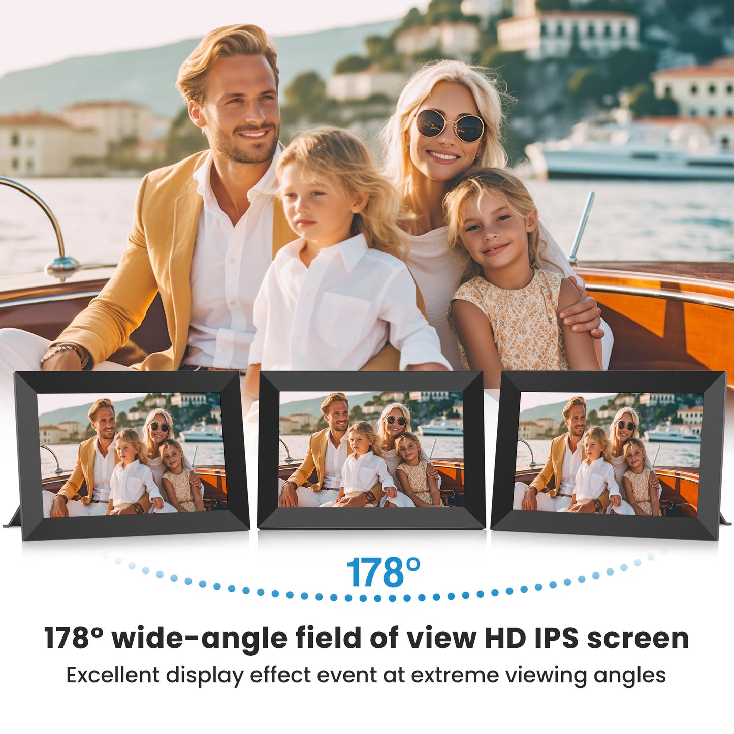 F-601 Digital Picture FrameShare Photos and Videos Instantly via App