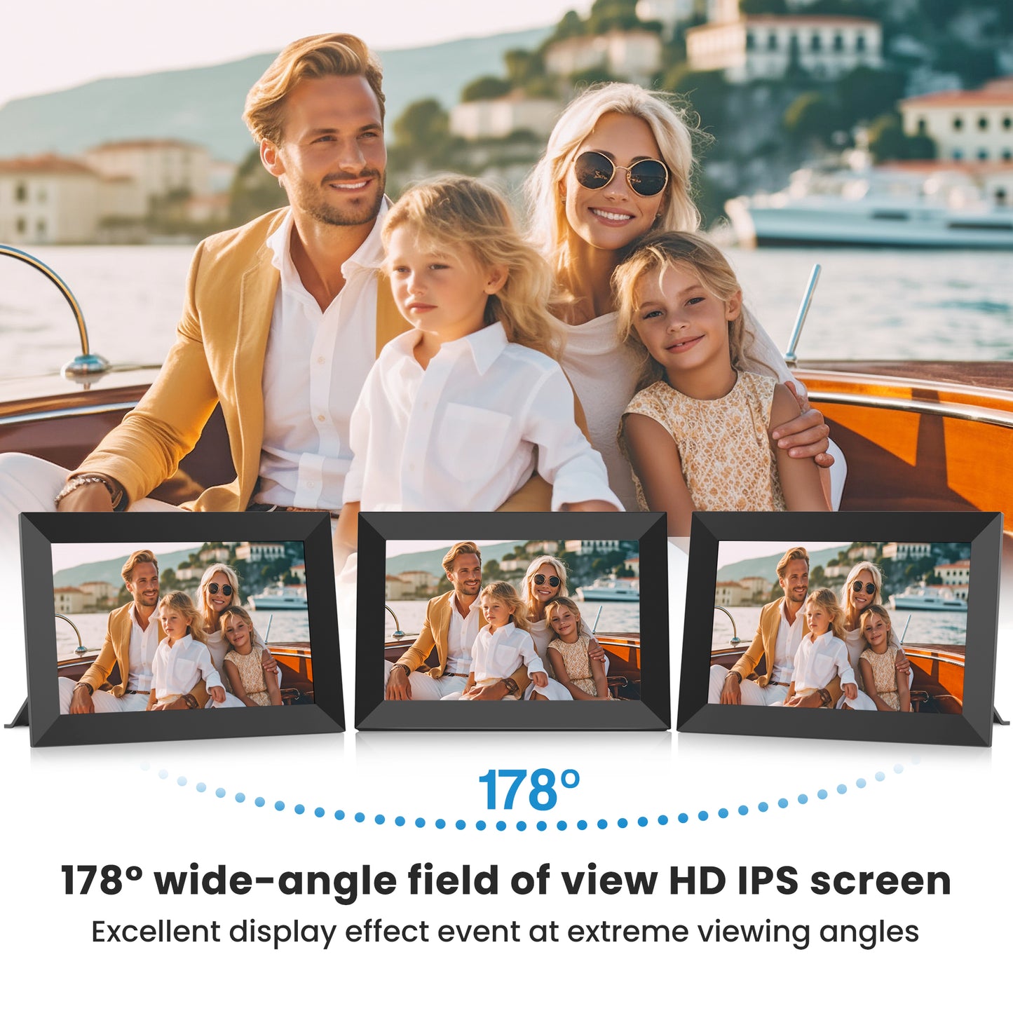 Msake 2 Pack 32GB Digital Picture Frame WiFi, 10.1 Inch IPS Touch Screen Smart Photo Frames, Cloud Smart Photo Frames Send Photos/Videos via Free App from Anywhere, Auto-Rotate, Great Gift!