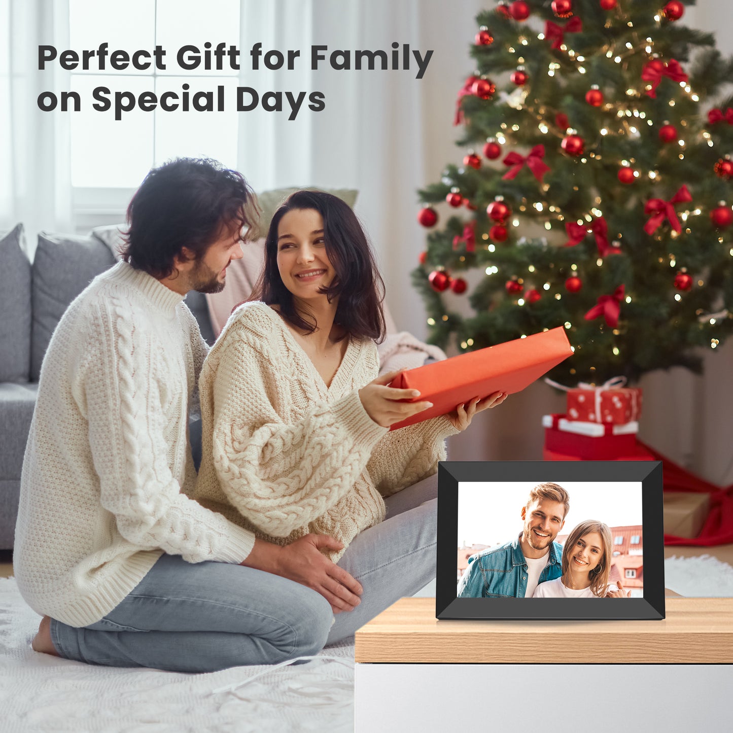 Msake 2 Pack 32GB Digital Picture Frame WiFi, 10.1 Inch IPS Touch Screen Smart Photo Frames, Cloud Smart Photo Frames Send Photos/Videos via Free App from Anywhere, Auto-Rotate, Great Gift!