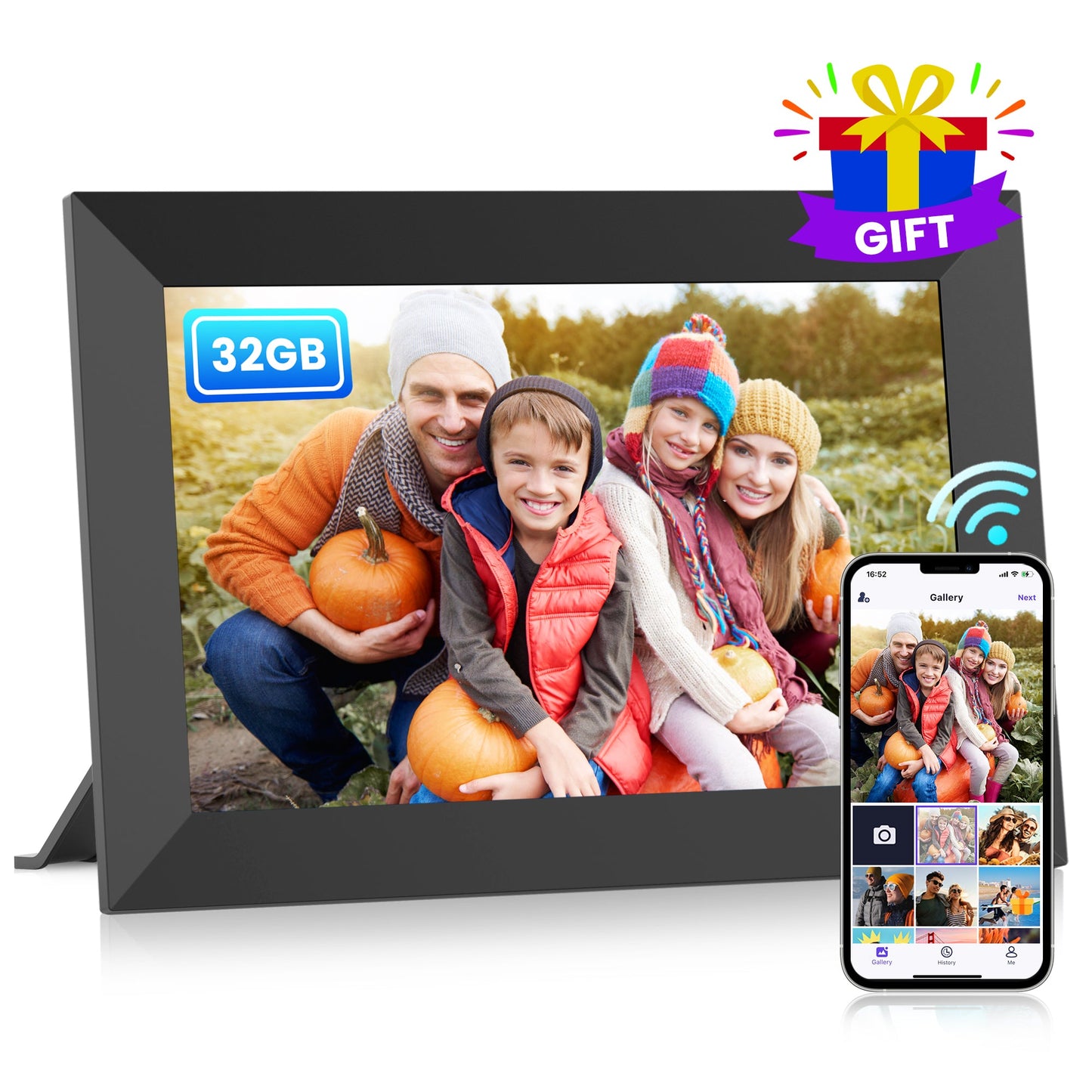 F-601 Digital Picture FrameShare Photos and Videos Instantly via App