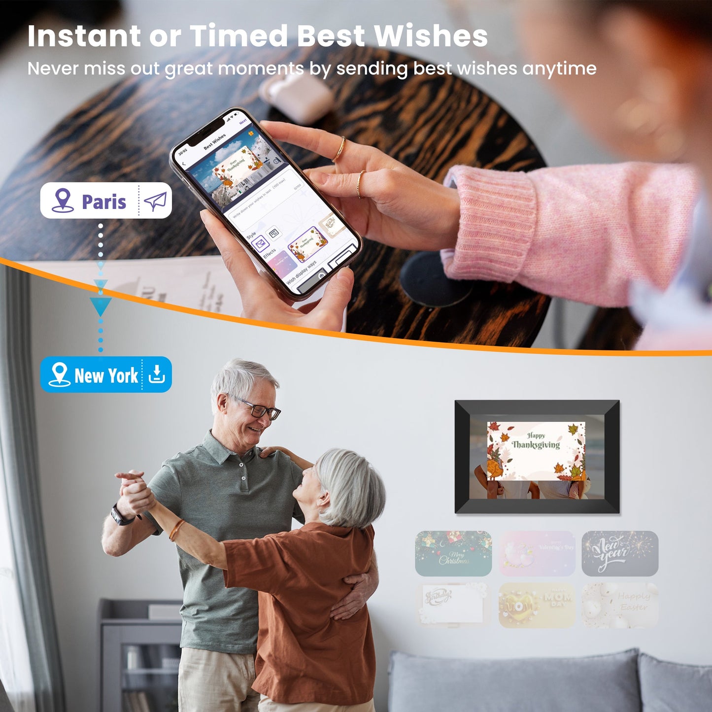 F-601 Digital Picture FrameShare Photos and Videos Instantly via App