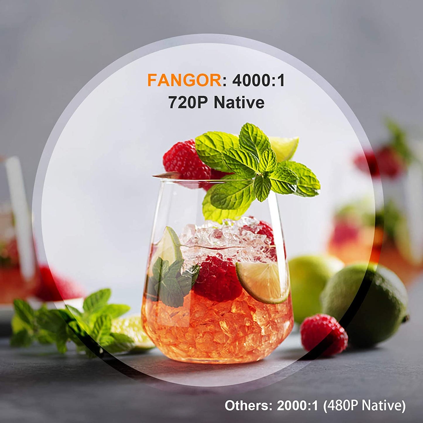 FANGOR 301 Mini Projector,  Portable Movie Projector Built in DVD Player, HD 1080P Bluetooth Projector(sell to JP)