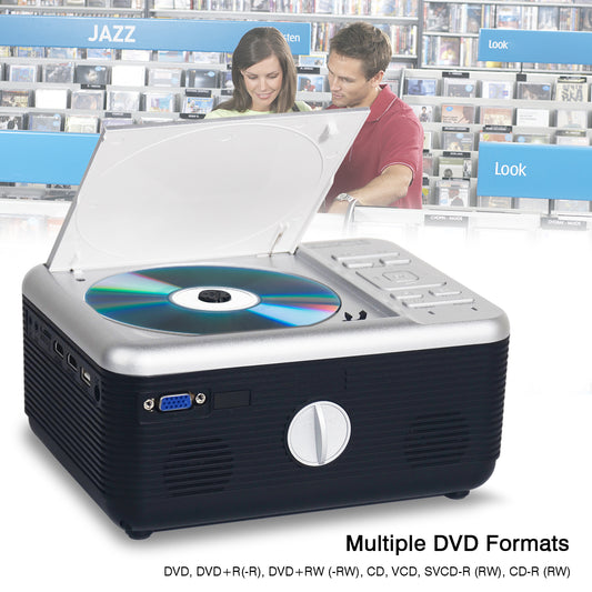 FANGOR 301 Mini Projector,  Portable Movie Projector Built in DVD Player, HD 1080P Bluetooth Projector(sell to JP)