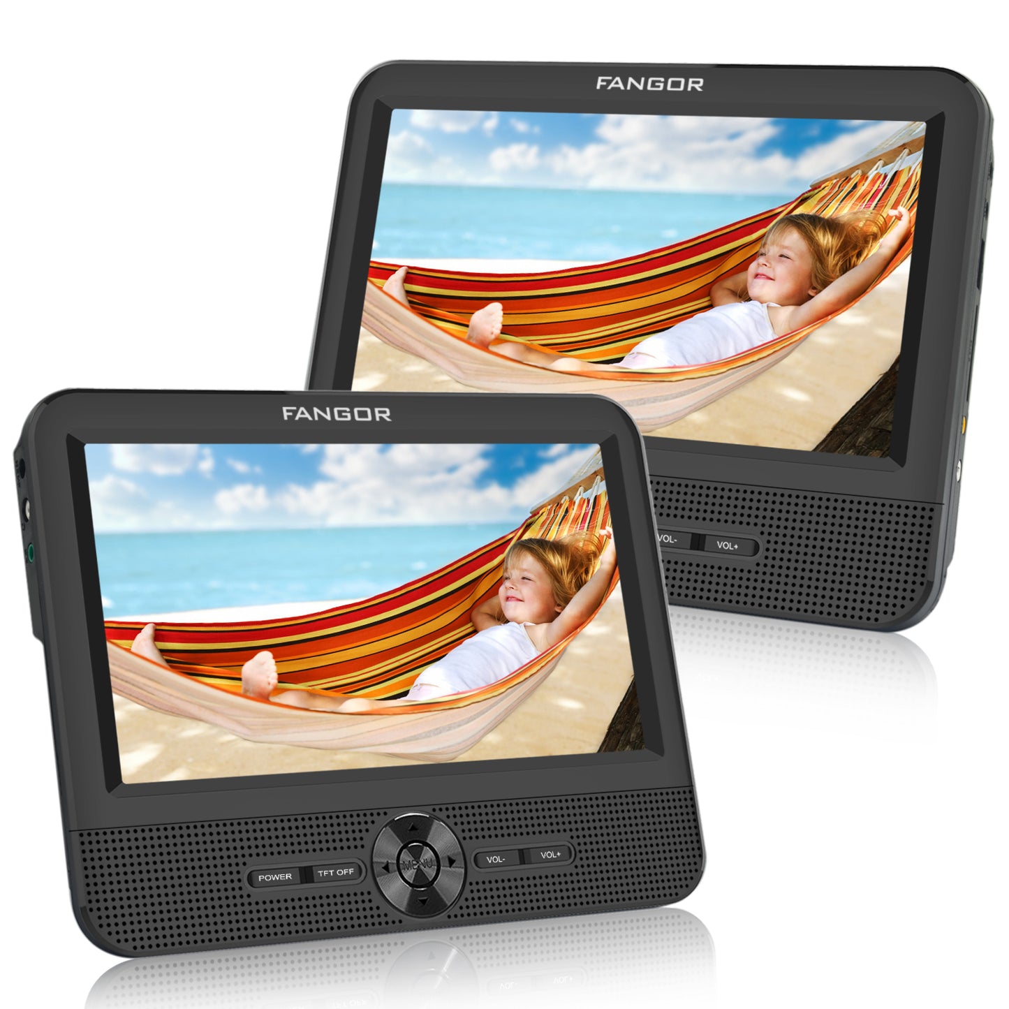 FANGOR 611  7.5’’ Dual Car DVD Player, Two Screens, USB/SD/MMC