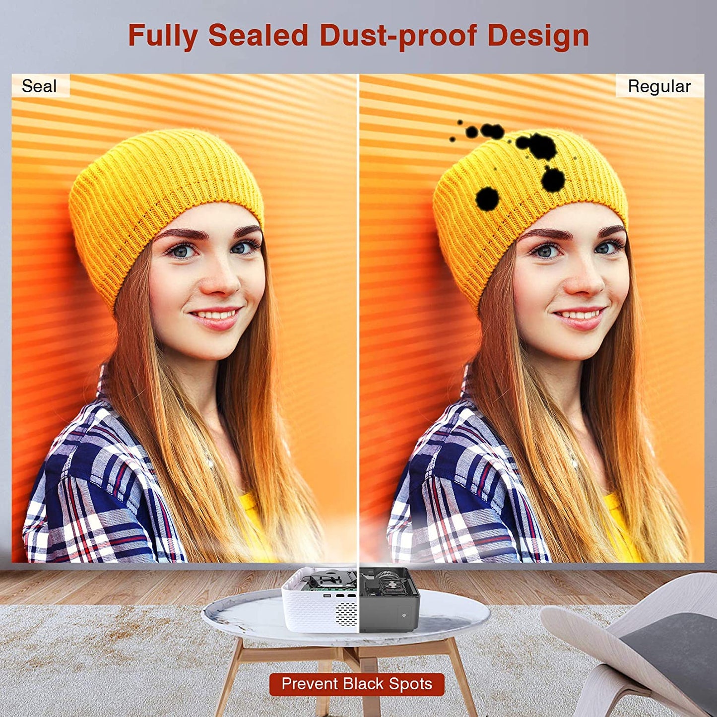 FANGOR F-701 Native 1080P 5G WiFi Projector,Support 4K,