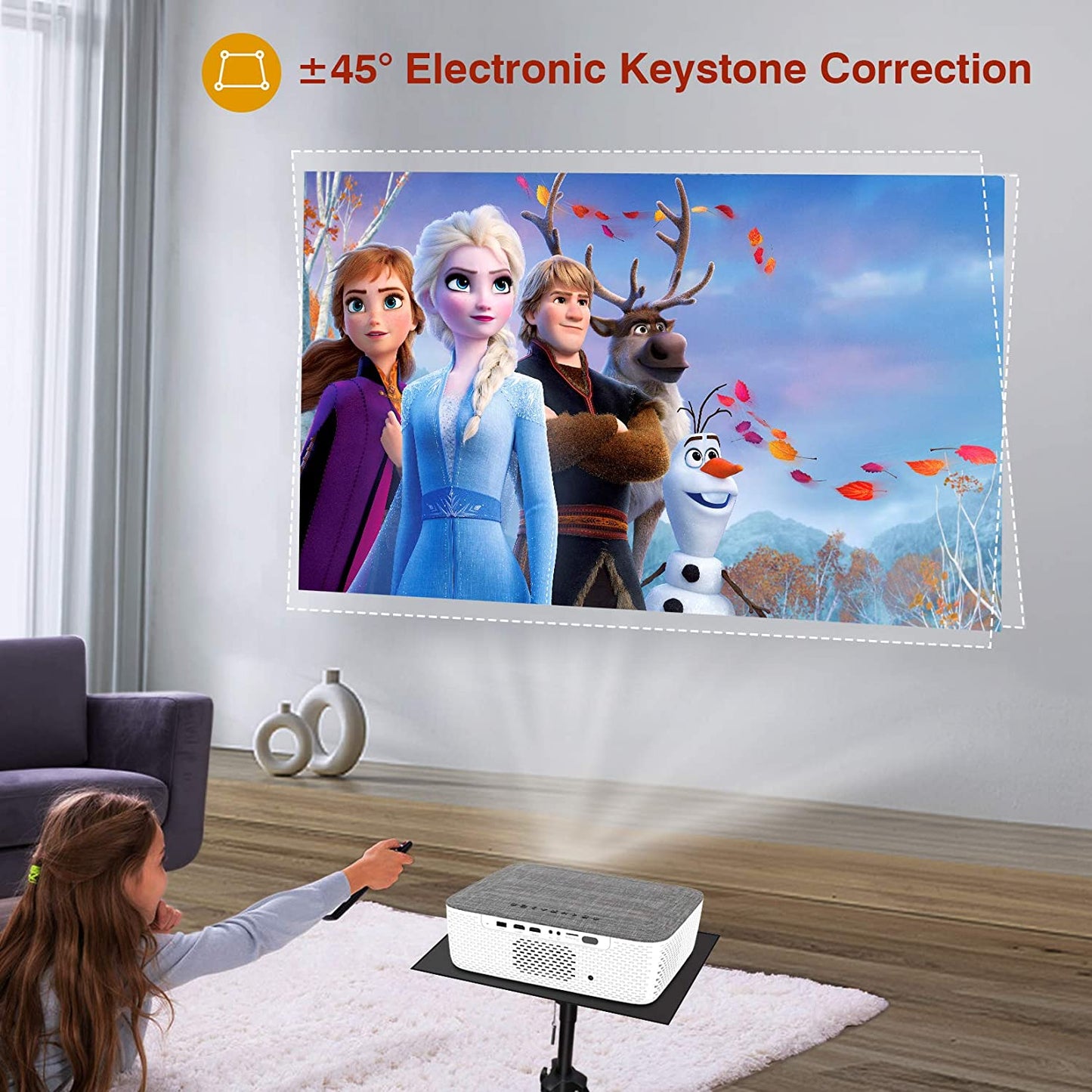 FANGOR F-701 Native 1080P 5G WiFi Projector,Support 4K,