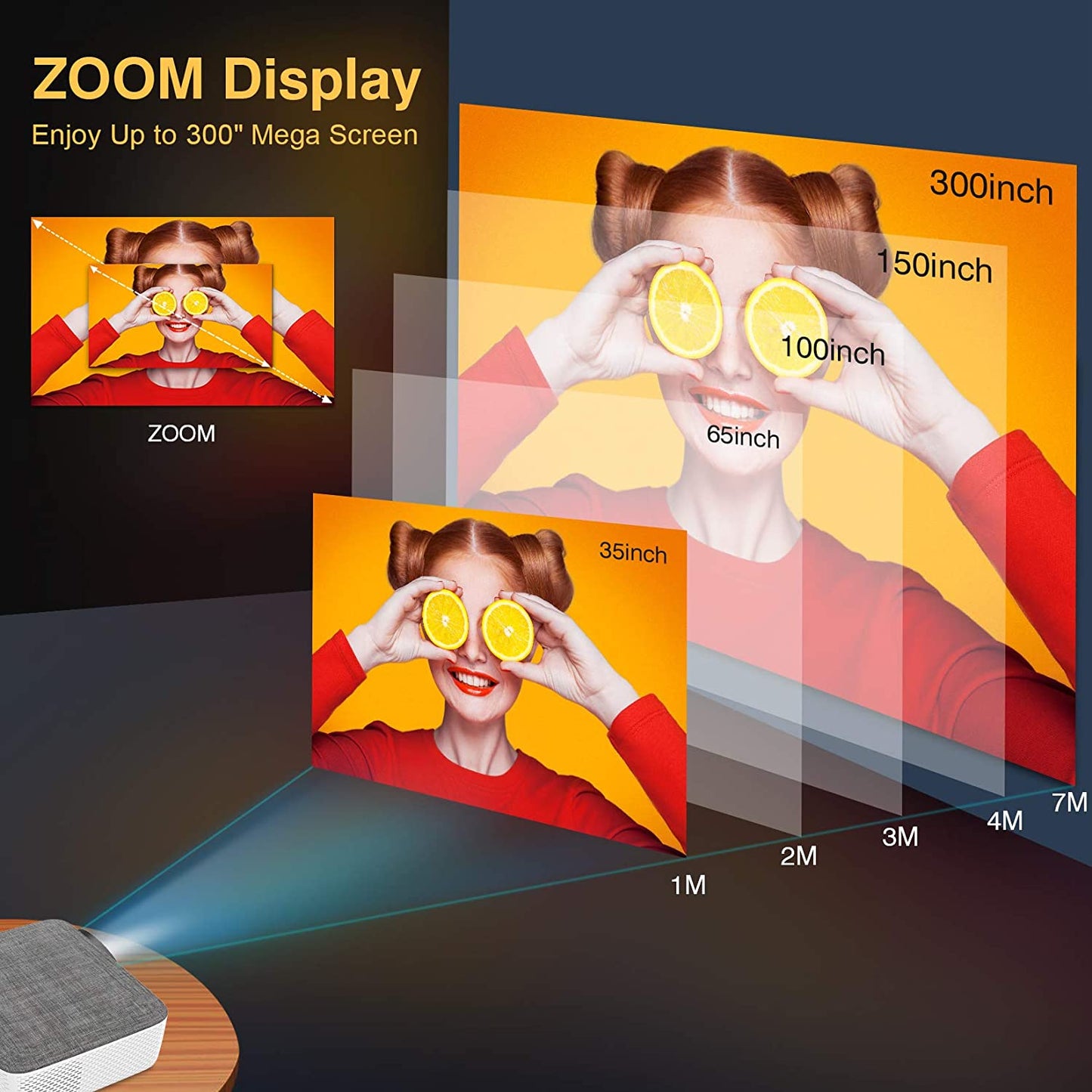 FANGOR F-701 Native 1080P 5G WiFi Projector,Support 4K,