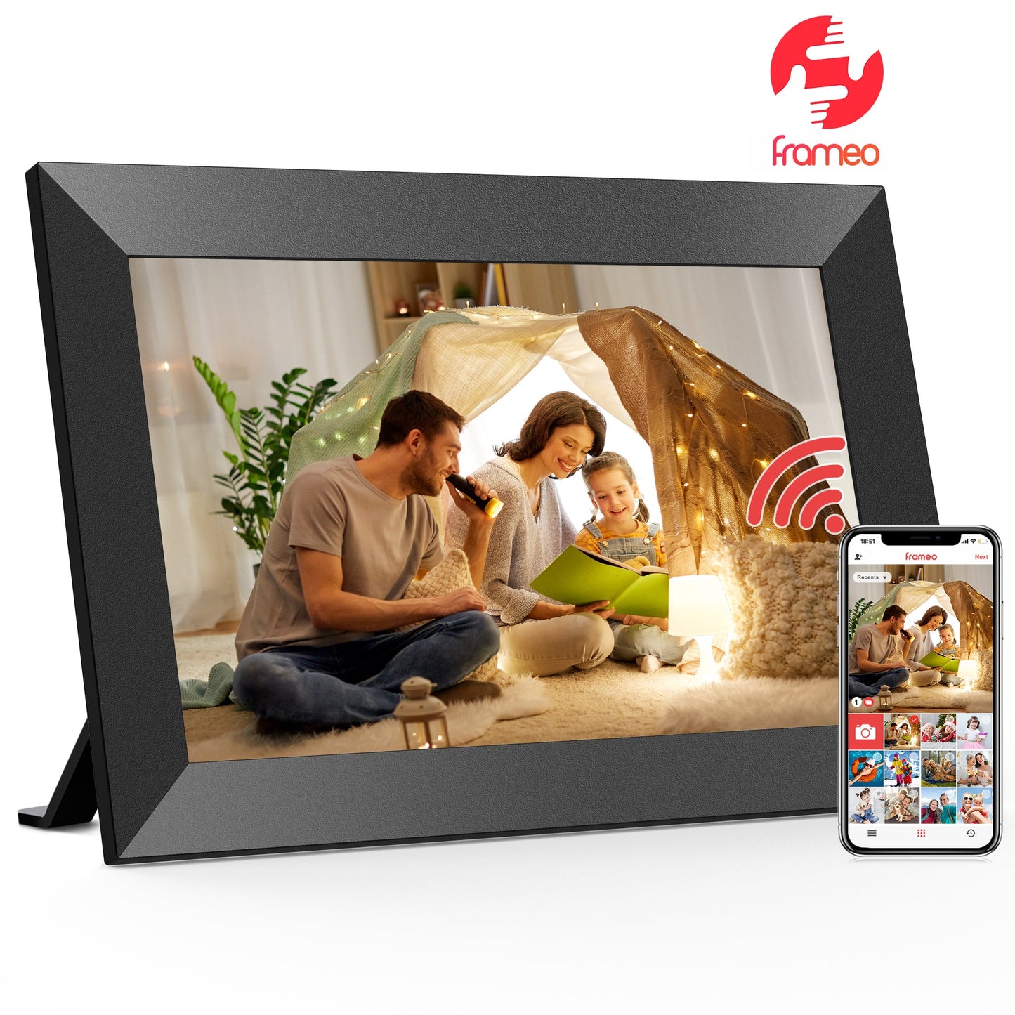 Frameo F-410 WiFi Digital Picture Frame-Share Photos and Videos Instantly