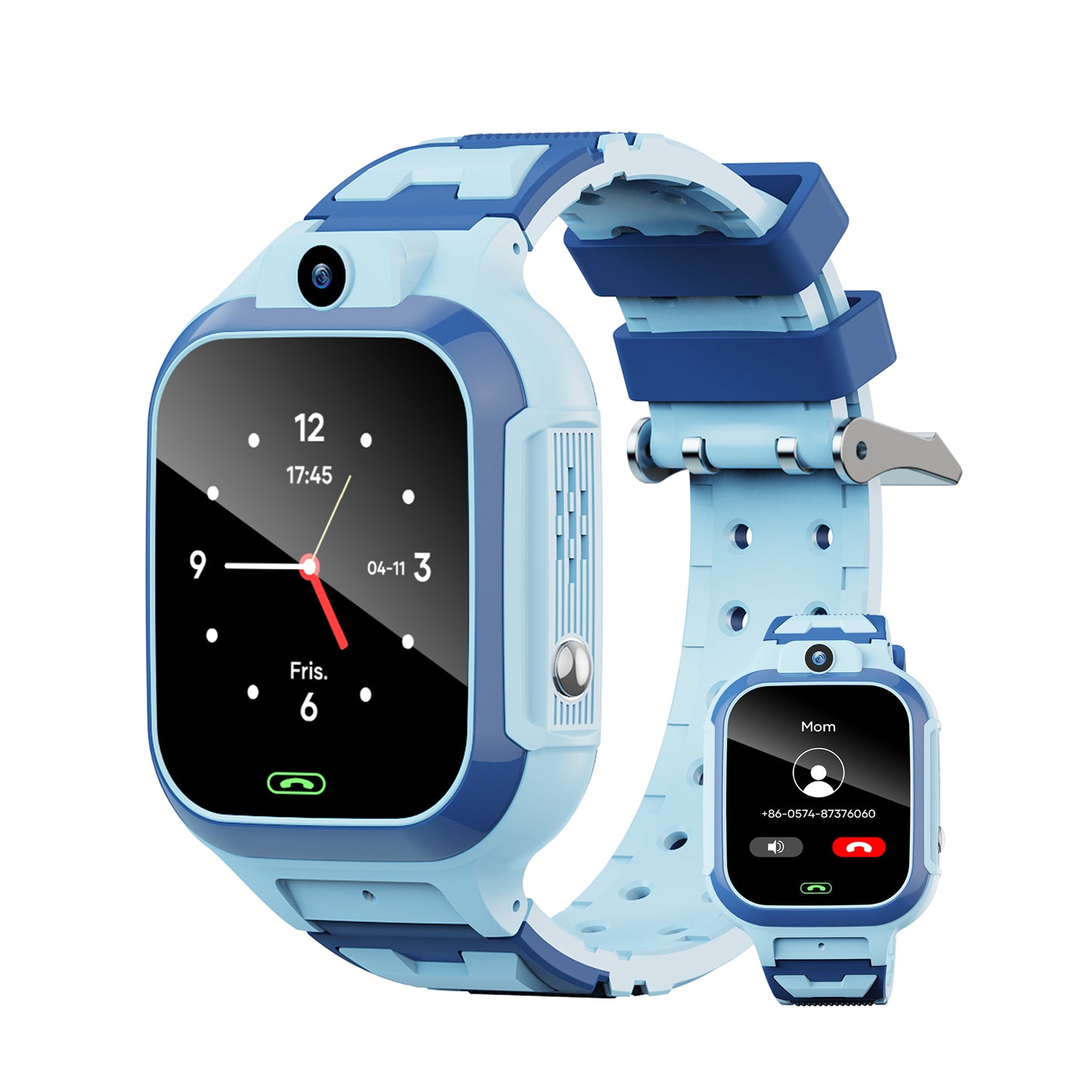 GPS SmartWatch, 4G Kids Smart Watch with Real-Time Location SOS 2 Way Video Call Voice Chat HD Touch Screen Camera, Wrist Watch for Boys and Girls Age from 3-12, Best Birthday Holiday Gift (Blue)