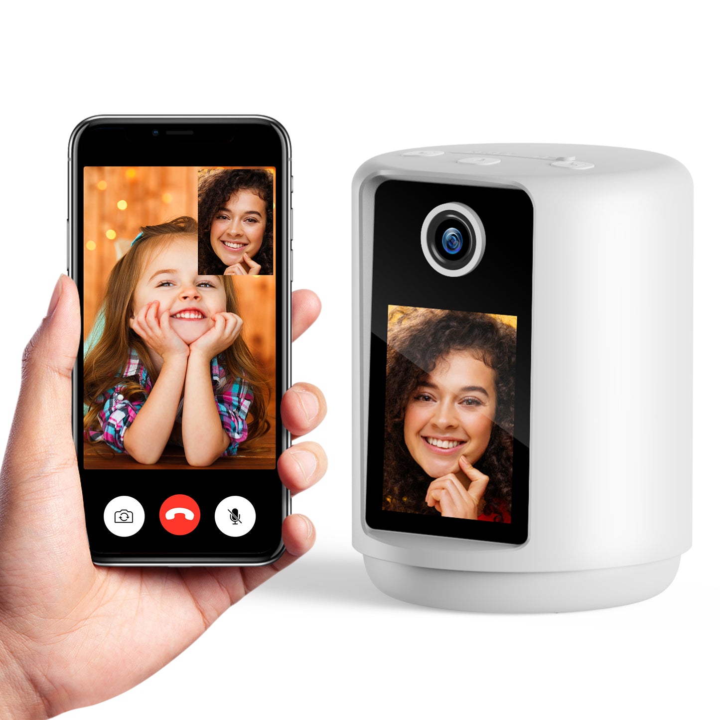 Video Baby Monitor, Mollan Two Way Video Call Camera with HD 1080P WiFi Monitors 2.4" Screen Display, Smart Motion Detection with Night Vision Indoor Security Camera for Baby Elderly