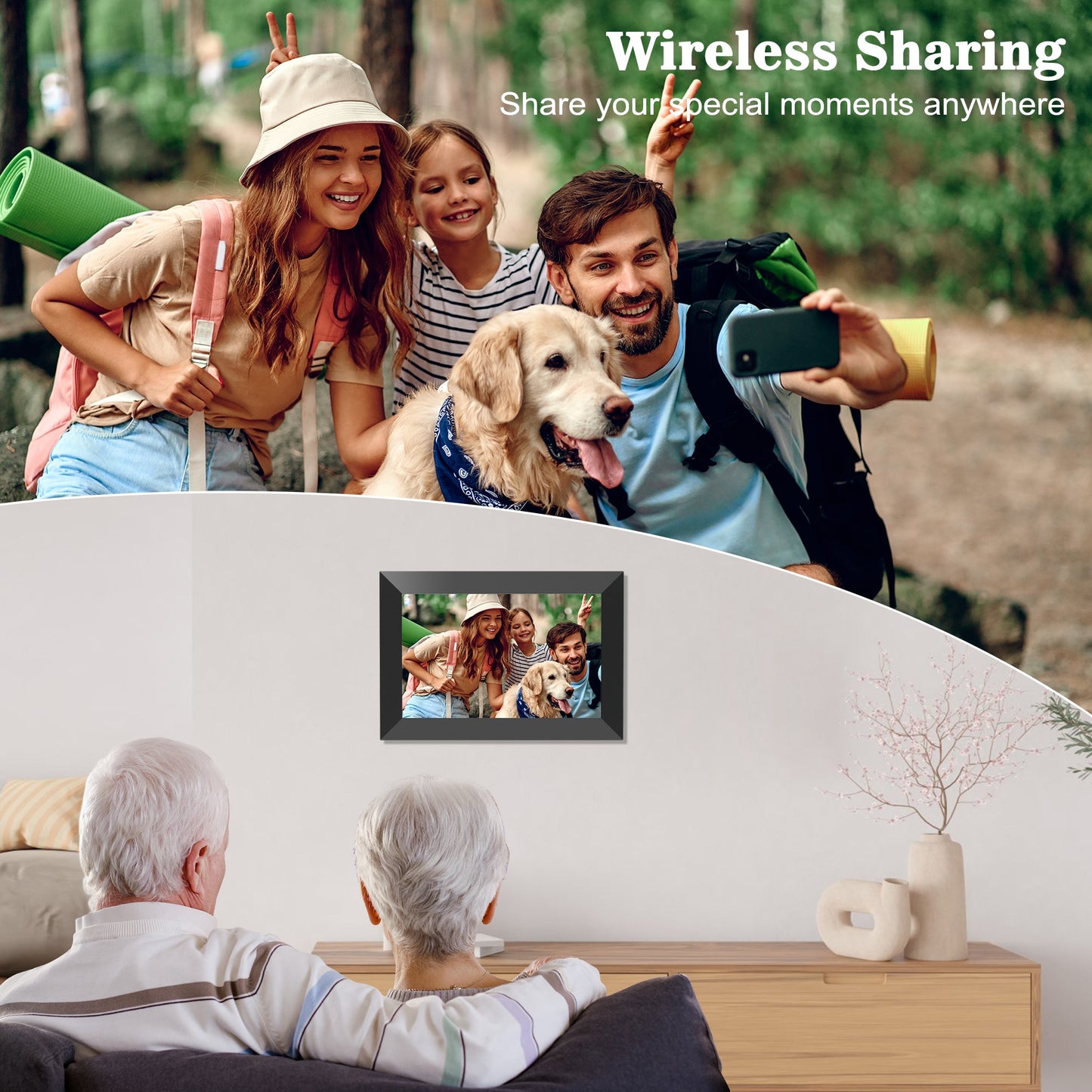 Frameo F-410 WiFi Digital Picture Frame-Share Photos and Videos Instantly