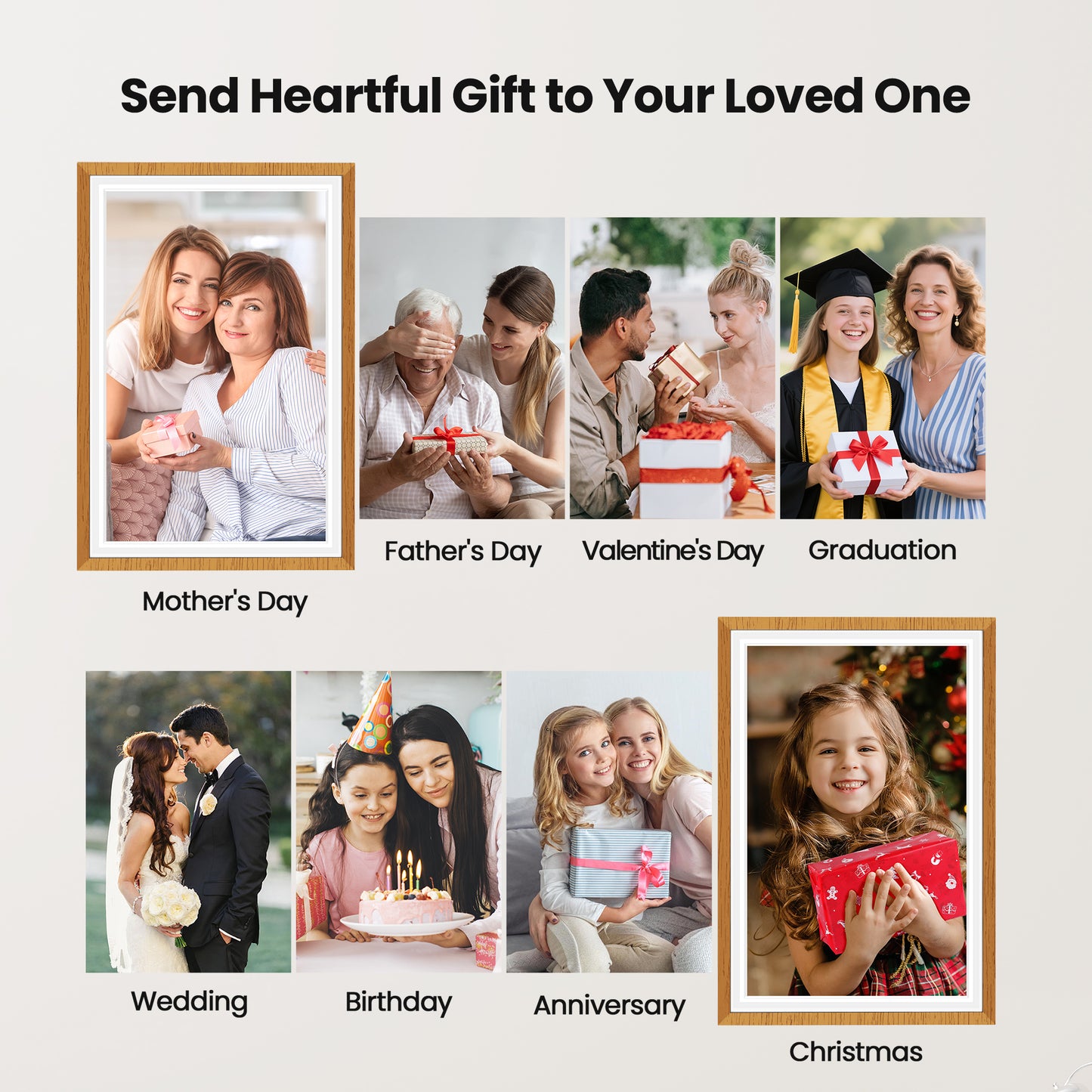 RCA Digital Photo Frame 10.1 inch WiFi Uhale Picture Frames for Photos & Videos with 32GB Memory, 1080P HD IPS Touch Screen, Support Auto Rotate, Wall Mounted, Instant Share Anytime