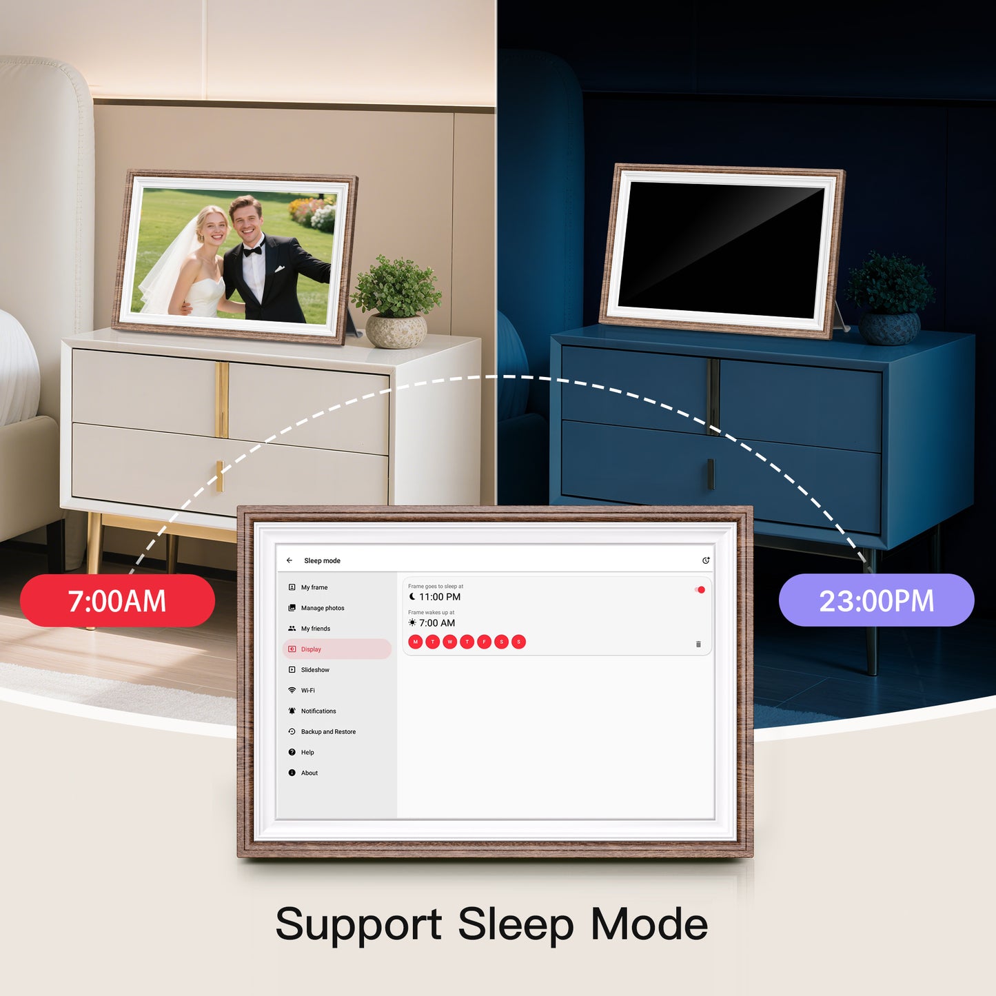 10.1inch Digital Picture Frame, NUSICAN WiFi Frameo Digital Frame for Photos & Videos 1280 x 800 HD Touch Screen 32GB Memory, Auto Rotate Wall Mountable, Slideshow, Perfect Holiday Present Choice