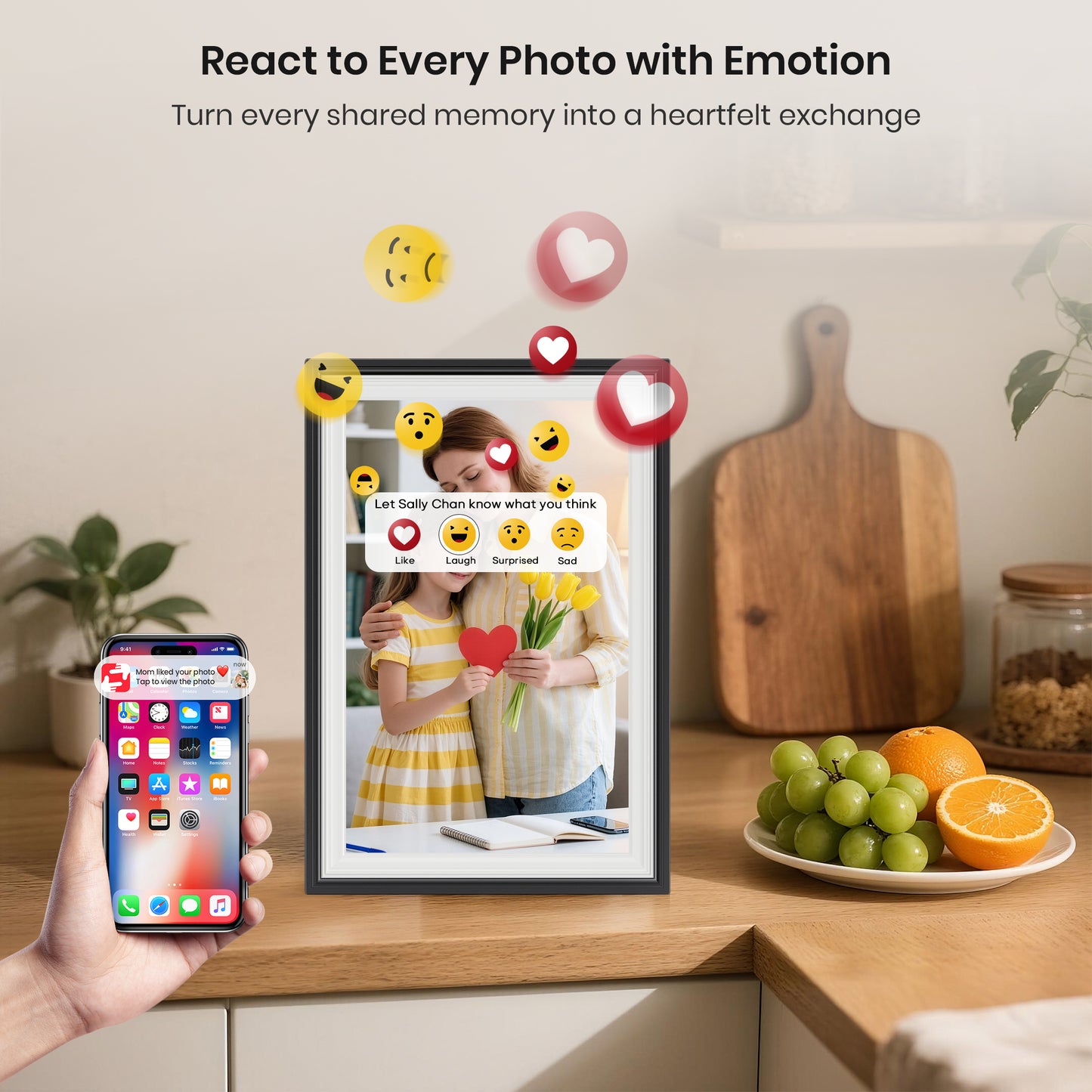 Frameo Digital Photo Frame 10.1inch NUSICAN WiFi Electric Picture Frame with 1280 x 800 HD Touch Screen 32GB Memory, Support Auto Rotate Wall Mountable, Share from Phone App Instantly