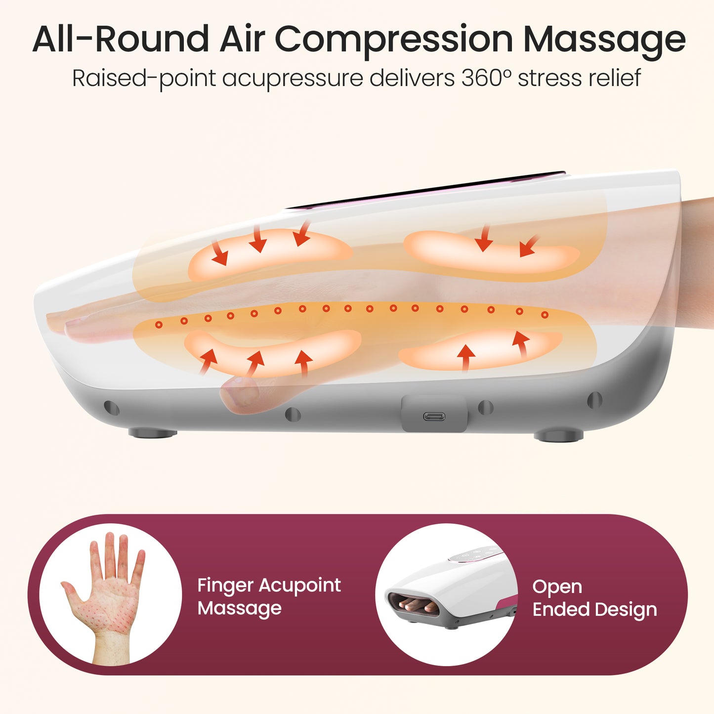 Hand Massager for Arthritis and Carpal Tunnel Relief, Msake Touchscreen Cordless Hand Massager with Heat, 3 Massage Modes, 3 Pressure Modes, Gifts for Women/Men
