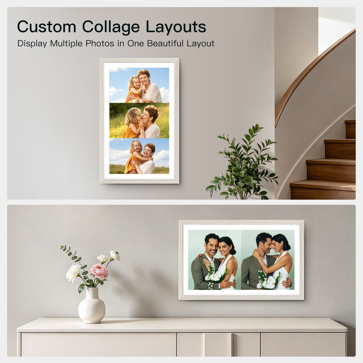 64GB Frameo Digital Picture Frame 15.6” NUSICAN Smart Large WiFi Photo Frames 1920 x 1080 HD IPS Touch Screen, Auto Rotate, Wall Mounted, Share from Phone App Remotely, Best Gifts for 2026