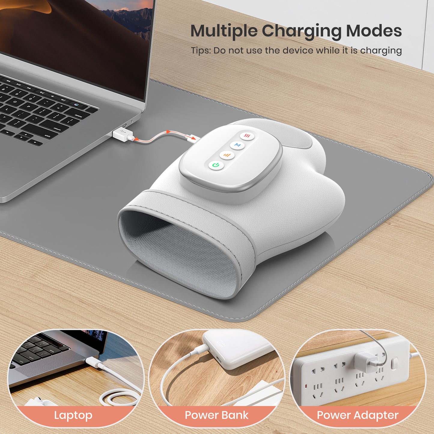 Msake Hand Massager with Heat and Compression, 3 Massage Modes, 3 Temperature Settings, 5 Pressure Modes, Suitable for Relieving Arthritis and Carpal Tunnel Relief, Best Gift!