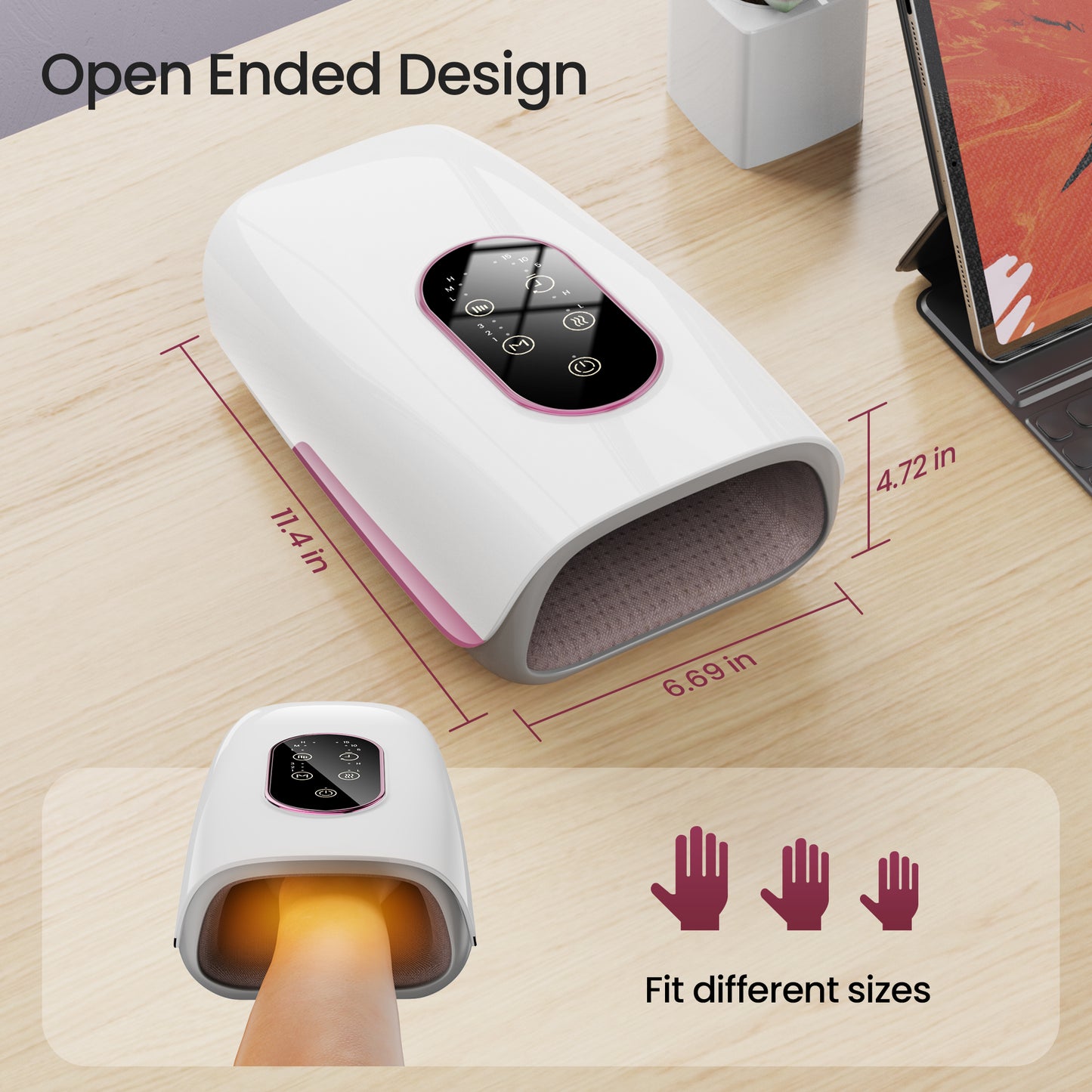 Hand Massager for Arthritis and Carpal Tunnel Relief, Msake Touchscreen Cordless Hand Massager with Heat, 3 Massage Modes, 3 Pressure Modes, Gifts for Women/Men