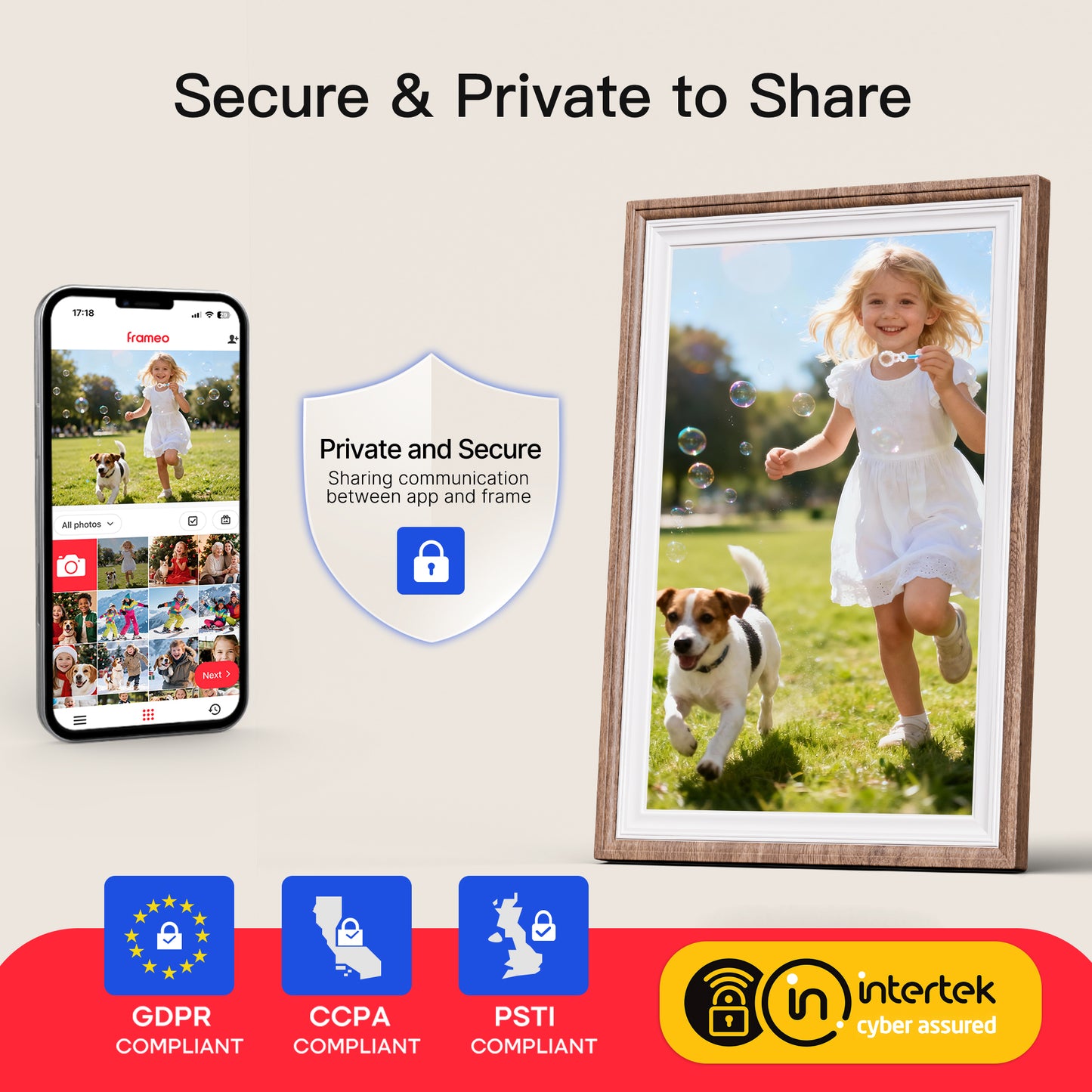 10.1inch Digital Picture Frame, NUSICAN WiFi Frameo Digital Frame for Photos & Videos 1280 x 800 HD Touch Screen 32GB Memory, Auto Rotate Wall Mountable, Slideshow, Perfect Holiday Present Choice