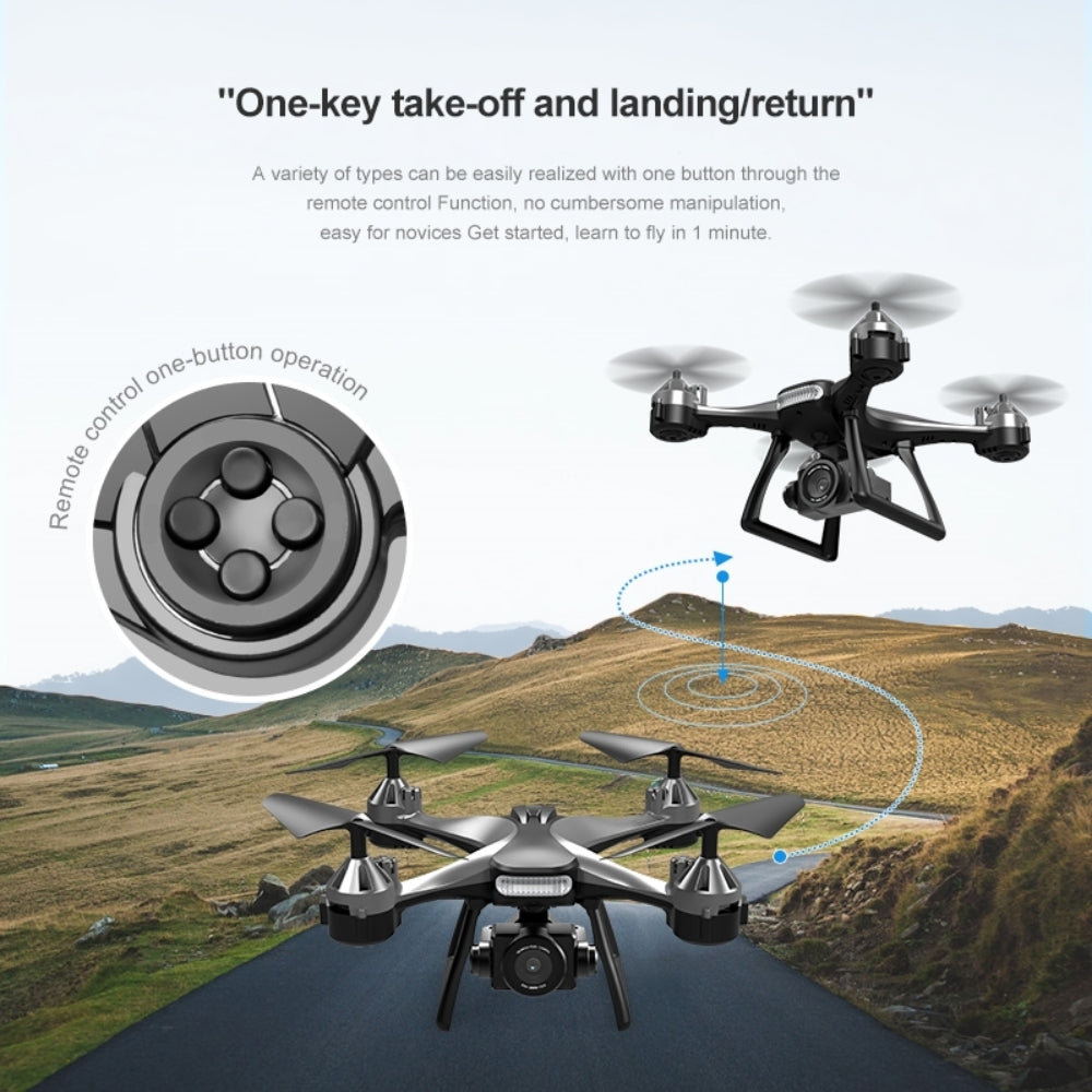 Drone with Camera, Dual Camera 4K HD Drone, Toy Gift for Adults, Kids, Beginners, WiFi FPV Real Time Video, HD Mapping with LED Night Light, One Key Takeoff/Landing, Altitude Hold, Gesture Photo Takin