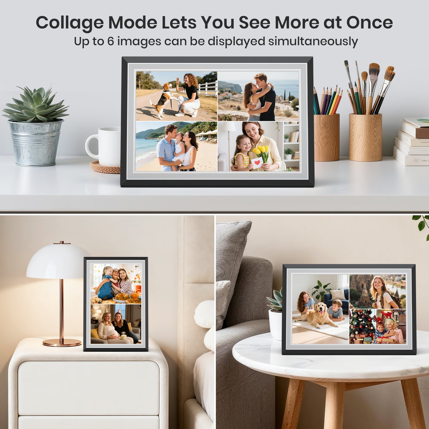 Girool Frameo 10.1” WiFi Digital Photo Frame with 3000mAh Battery, Electronic Picture Frame with IPS Touch Screen,Auto-Rotate, 32GB Storage, Share Moments Instantly via Frameo App from Anywhere