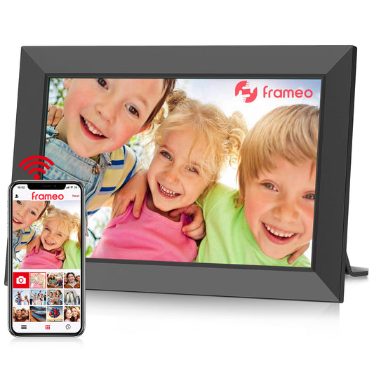 Frameo WiFi Digital Picture Frame - 10.1 Inch 1280x800 HD IPS Touch Screen Digital Photo Frame, 32GB Memory, Automatic Rotate, Wall Mountable, Easy Share Photos Videos Instantly, Best Choice for Gift