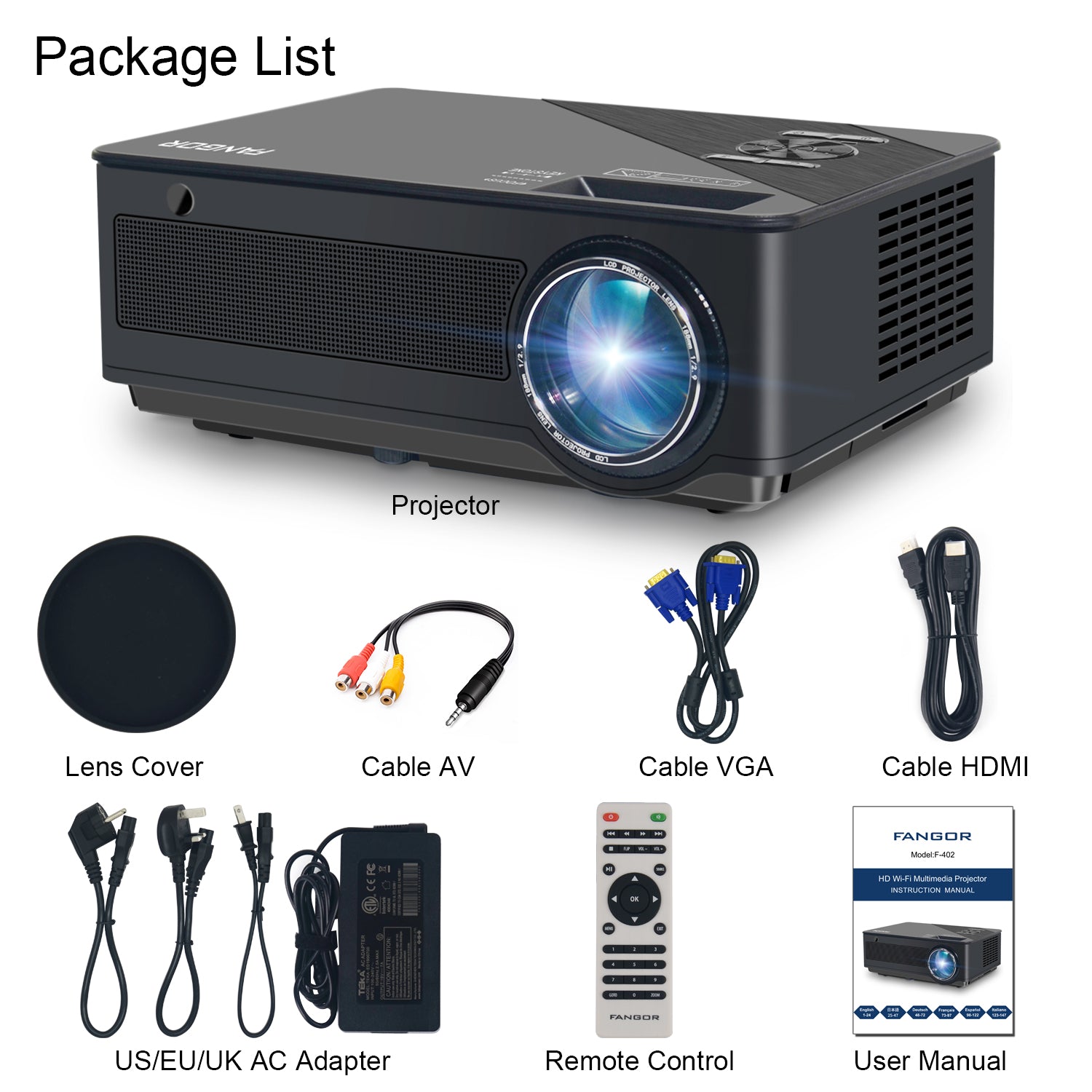 FANGOR 402 WiFi Projector