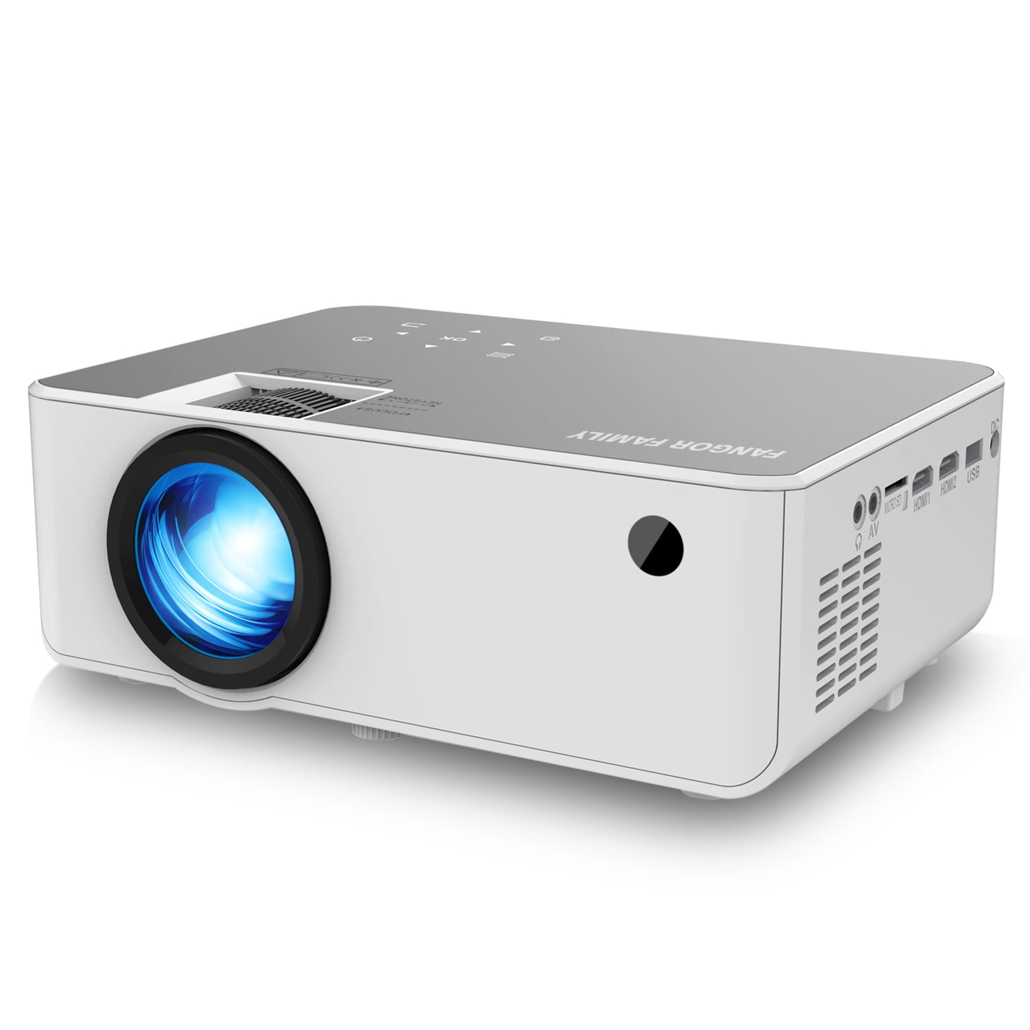 FANGOR Proyector HD 1080P, proyectores WiFi Bluetooth, pantalla de  proyección máxima de 230 pulgadas, proyector portátil de cine en casa con  trípode
